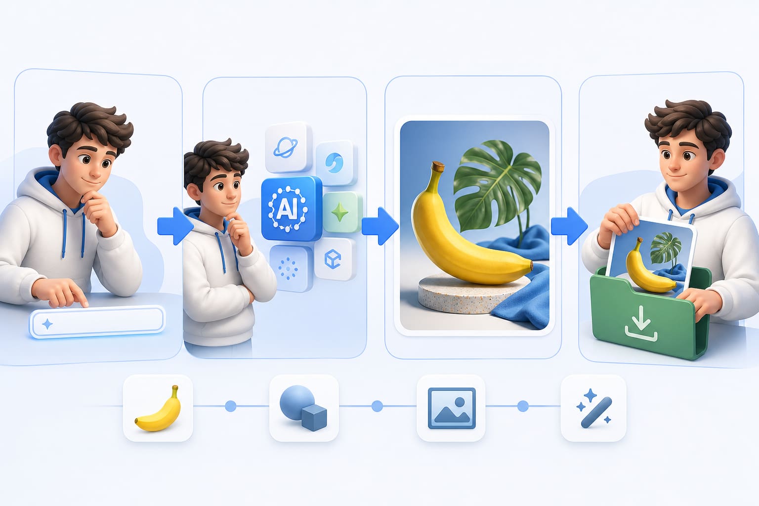 Путь от запроса до первого изображения Nano Banana