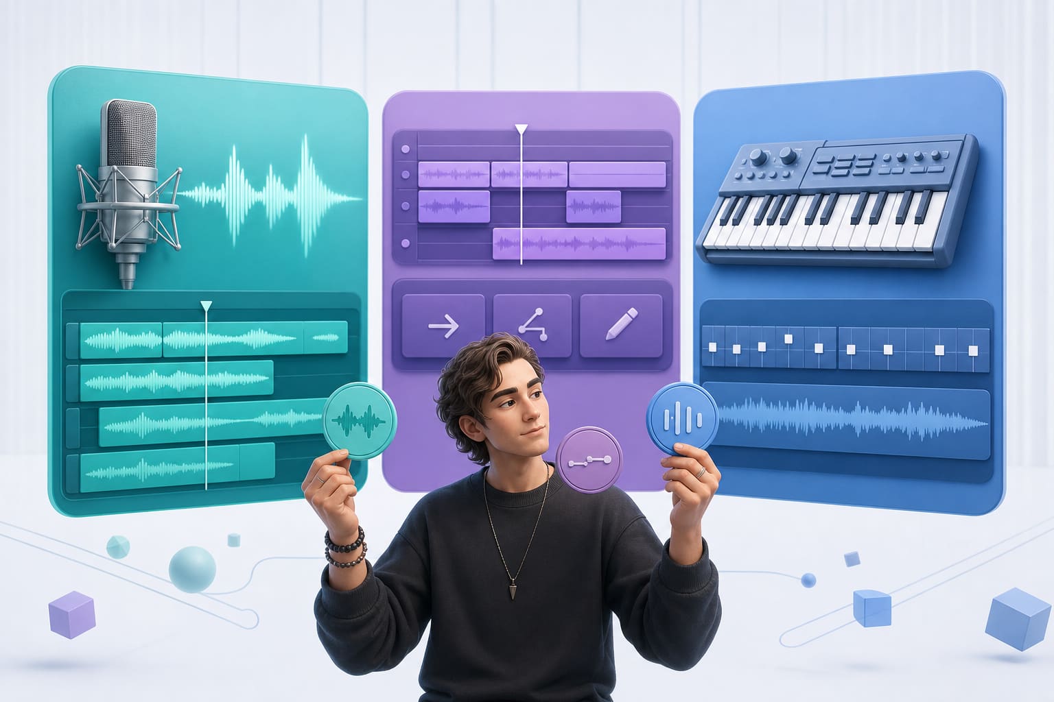 Сравнение Suno, Udio и Stable Audio по назначению и ограничениям