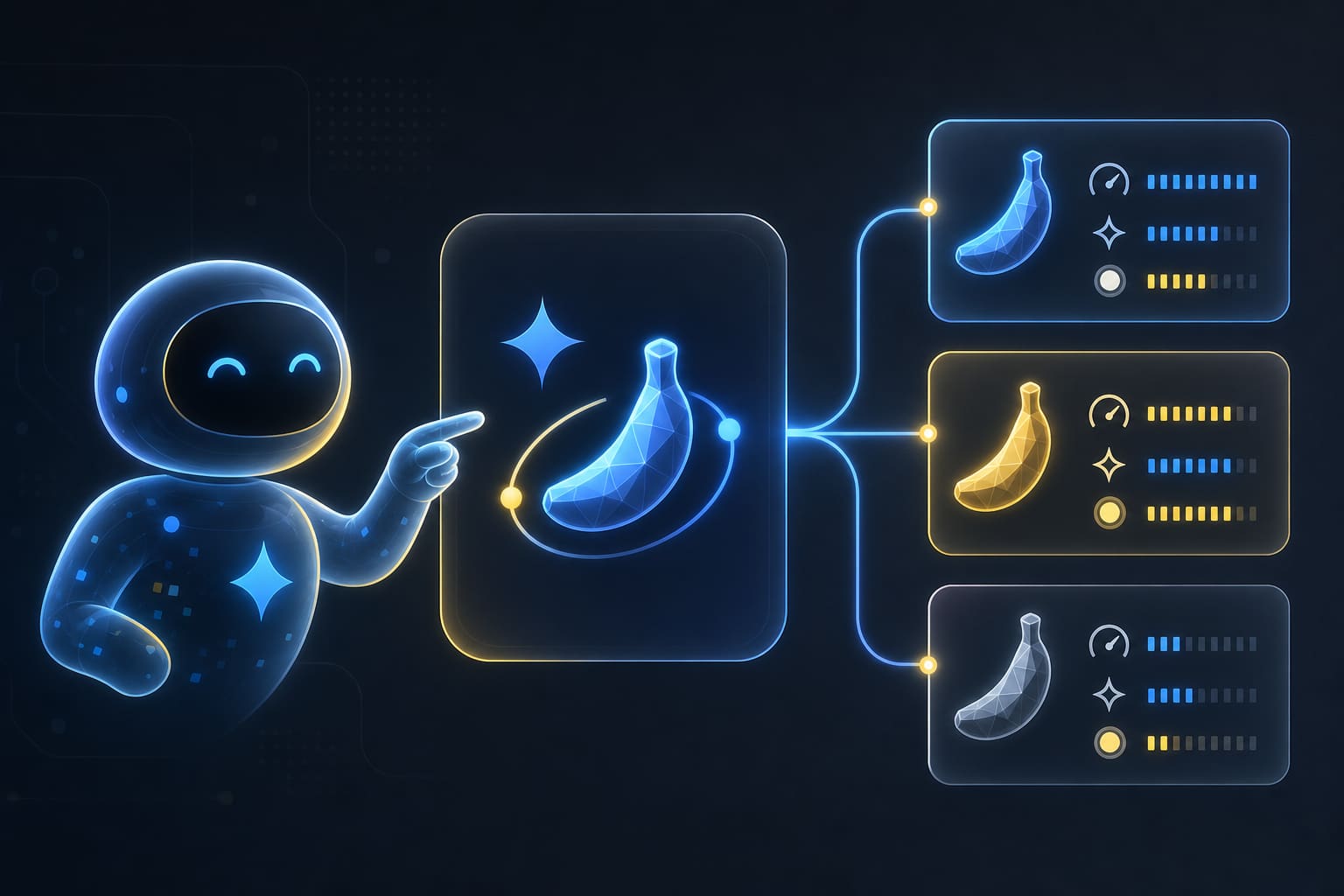 Схема семейства Nano Banana от общего названия до отдельных моделей