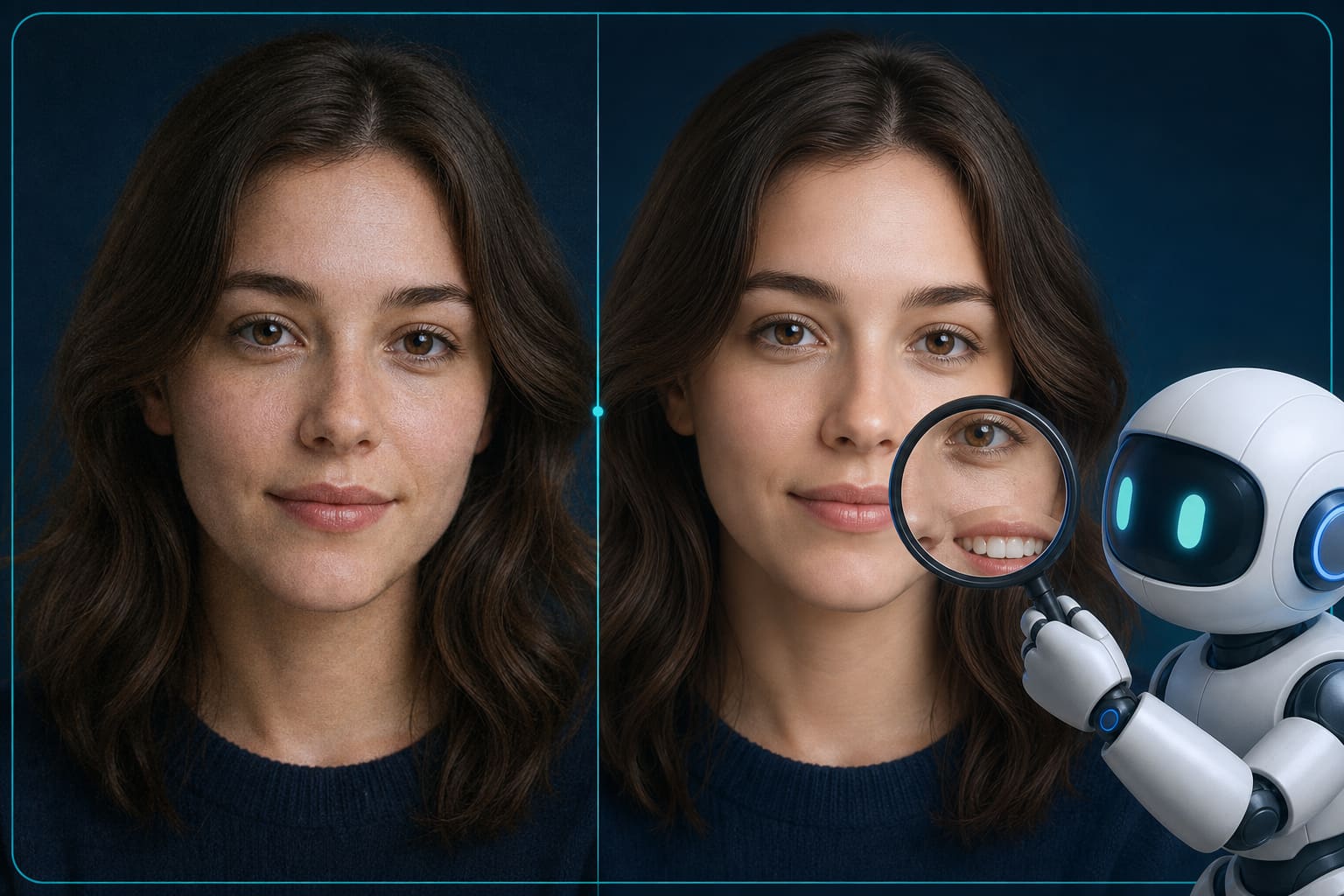 Осторожное улучшение портрета с проверкой лица
