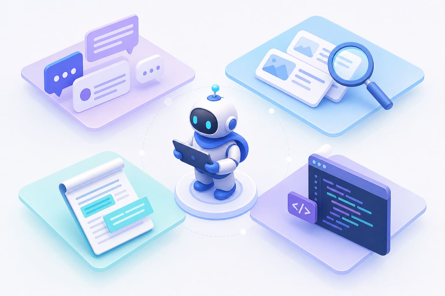 Классификация текстовых AI-инструментов для чата, поиска, документов и кода