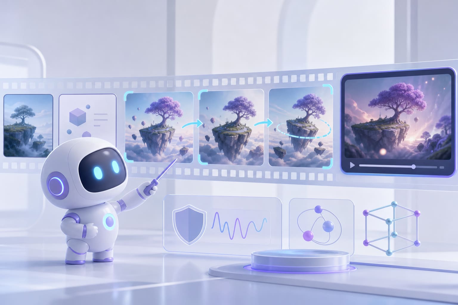 Схема создания AI-видео из изображения и описания