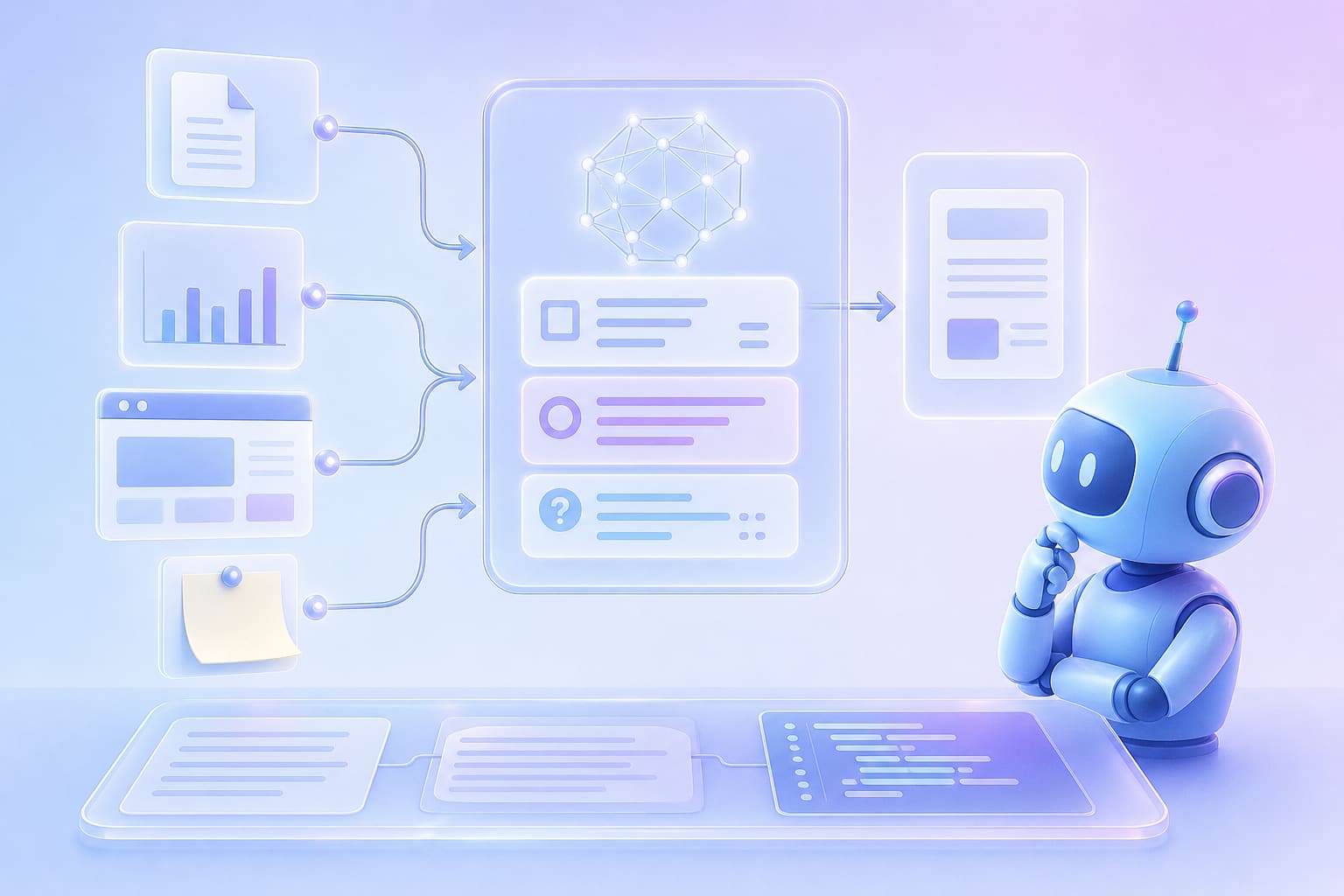 Gemini собирает исследовательский ответ из документов и источников